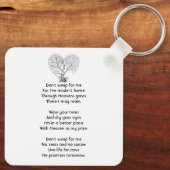 Christian Memorial  Tree of Life Heart Love Sleutelhanger (Achterkant)