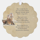 Christian Memorial Watercolor Seals Animals Ornament Kaart (Achterkant)