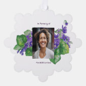 Christian Memorial Watercolor Wild Violet Ornament Kaart (Voorkant)