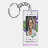 Christian Memorial  Watercolor Wild Violet Sleutelhanger (Voorkant Links)