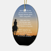 Christian Memorial Western Horse Back Riding  Keramisch Ornament (Links)