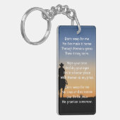 Christian Memorial Western Horse Back Riding Sleutelhanger (Voorkant Links)