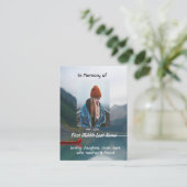 Christian Memorial Wilderness Lake Canoe Visitekaartje (Staand voorkant)