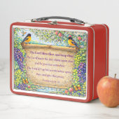 Christian Metal Lunchbox Floral Scripture Gift (In situ)