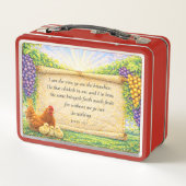 Christian Metal Lunchbox Floral Scripture Gift (Achterkant)