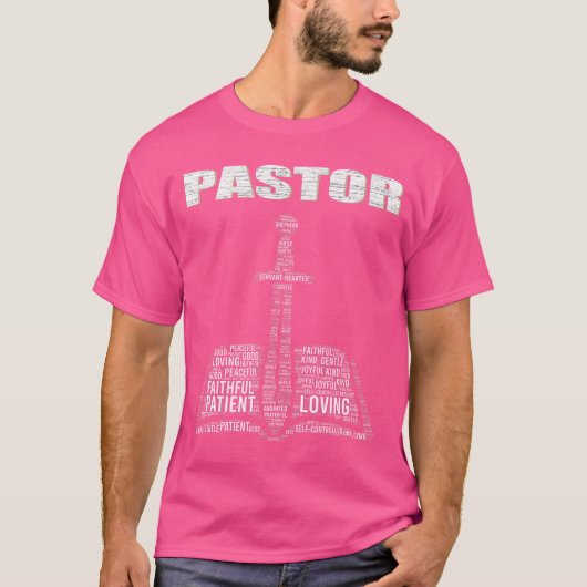 Christian Minister Word Cloud Church Pastor Apprec T-shirt (Voorkant)