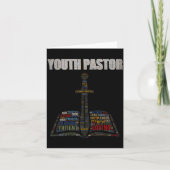 Christian Minister Word Cloud Youth Pastor Appreci Kaart (Voorkant)