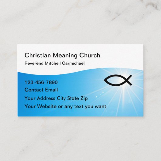 Christian Modern Business Cards Design Visitekaartje (Voorkant)
