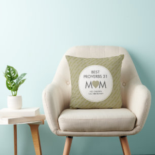 Christian Moederdag BEST SPREUKEN 31 MOM Sage Kussen