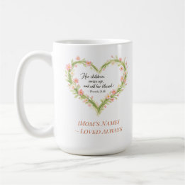 Christian Mother’s Day Floral Heart Mug Koffiemok