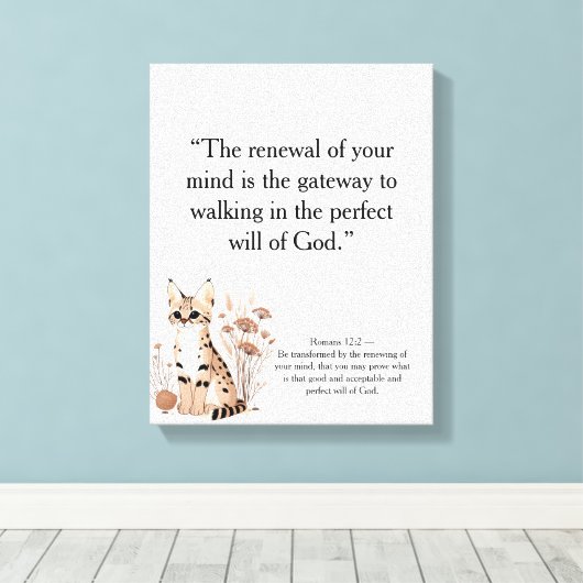 Christian Motivational Wall Art (Editable) Canvas Afdruk (Insitu (Houten vloer))