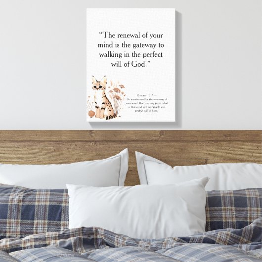 Christian Motivational Wall Art (Editable) Canvas Afdruk (Insitu (Slaapkamer))