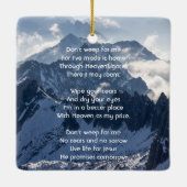 Christian Mountains Alpine Memorial Keepsake Keramisch Ornament (Achterkant)