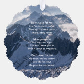 Christian Mountains Alpine Memorial Keepsake Ornament Kaart (Achterkant)