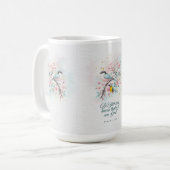 Christian Mug | “Be still” Floral Script Koffiemok (Voorkant links)