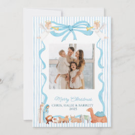 Christian Nativity Photo Greeting Christmas Card,  Feestdagenkaart