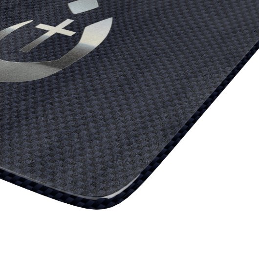 Christian Nazarene Symbol on Navy Blue Snijplank (Hoek)