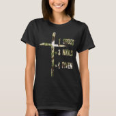 Christian One Cross Plus Three Nails Equals Forgiv T-shirt (Voorkant)