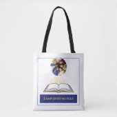 Christian Open Bible Rays Word of God Tote Bag (Voorkant)