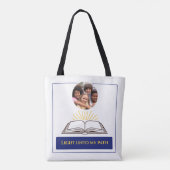 Christian Open Bible Rays Word of God Tote Bag (Achterkant)