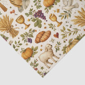 Christian Orange Pumpkins Harvest Thanksgiving Tissuepapier (Detail)