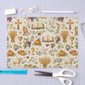 Christian Orange Pumpkins Harvest Thanksgiving Tissuepapier (Craft)