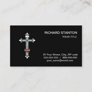 Christian orthodox cross visitekaartje