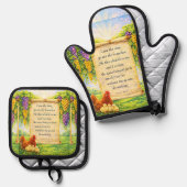 Christian Oven Mitt & Potholder Set (Voorkant / Achterkant)