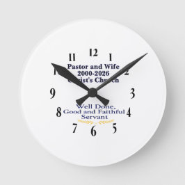 Christian Pastor Retirement Clock Ronde Klok