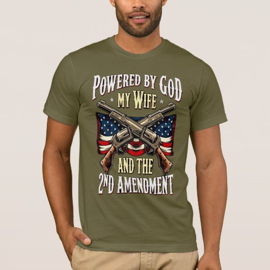 Christian Patriotic God Wife 2nd Amendment T-shirt (Voorkant)
