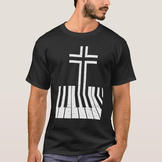 Christian Piano Player Funny Design Piano Teacher T-shirt (Voorkant)