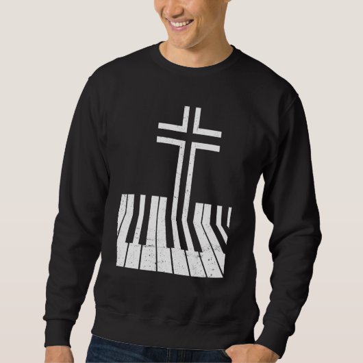 Christian Piano Player Funny Design Piano Teacher Trui (Voorkant)
