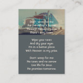 Christian Pic Keepsake Semi Truck Tractor Trailer Visitekaartje (Voorkant)