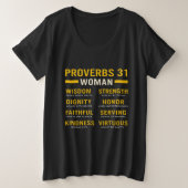 Christian Plus-Size Shirt Proverbs 31 Woman (Design voorkant)
