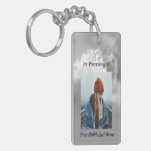 Christian Poem Memorial Keepsake Angel Sky Clouds  Sleutelhanger (Voorkant Links)