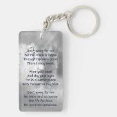 Christian Poem Memorial Keepsake Angel Sky Clouds  Sleutelhanger (achterkant)