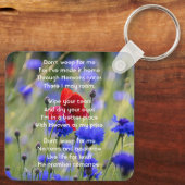 Christian Poppy Cornflower Meadow Memorial Sleutelhanger (Achterkant)