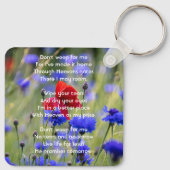 Christian Poppy Cornflower Meadow Memorial Sleutelhanger (Achterkant)