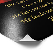 Christian poster Psalm 23 The Lord is my Shepherd. (Hoek)