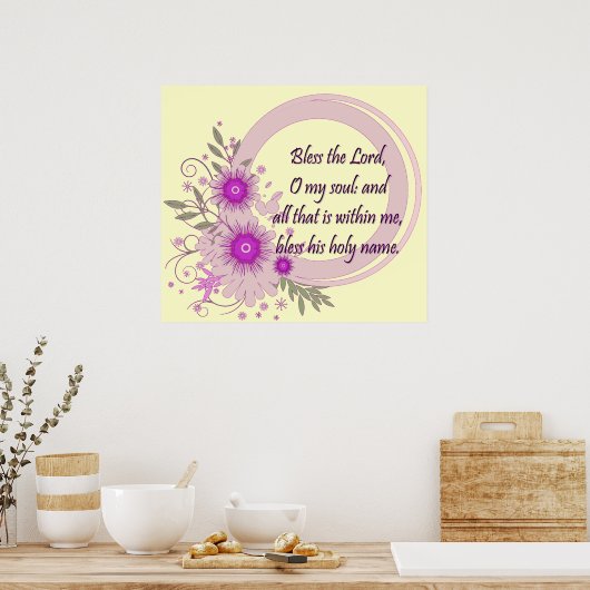 Christian Poster with Scripture (Keuken)