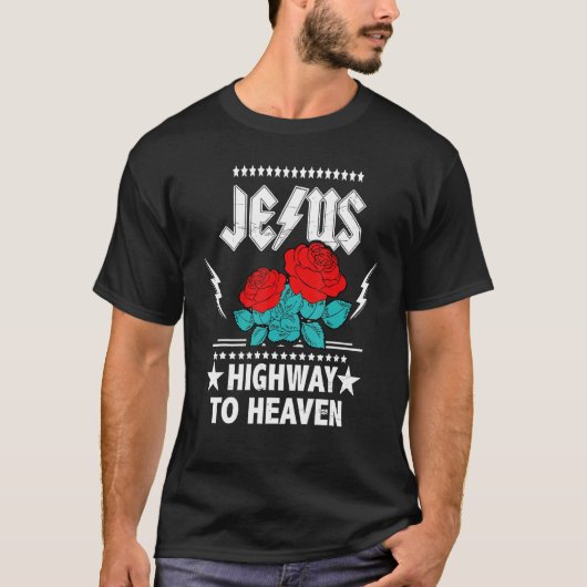 Christian Prayer Jesus Highway To Heaven Catholic  T-shirt (Voorkant)
