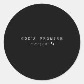 Christian Pregnancy God'promise In Progresfaith Ba Ronde Sticker (Voorkant)