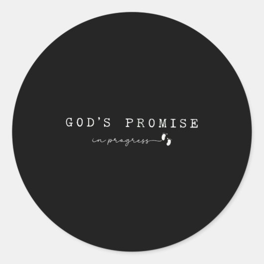 Christian Pregnancy God'promise In Progresfaith Ba Ronde Sticker (Voorkant)