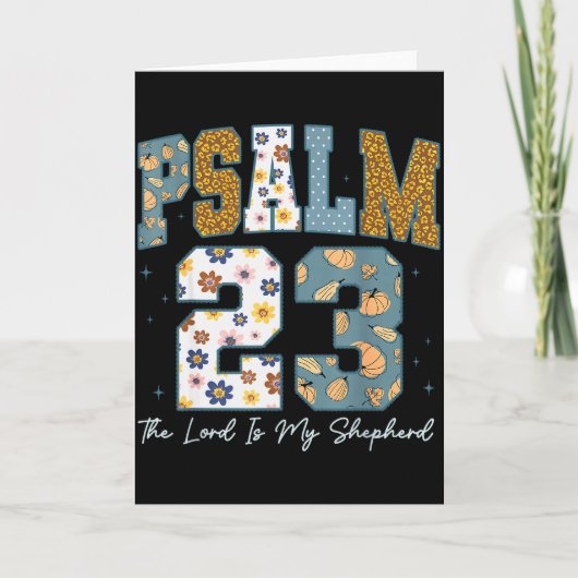 Christian Psalm 23 Retro The Lord Is My Shepherd B Kaart (Voorkant)