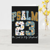 Christian Psalm 23 Retro The Lord Is My Shepherd B Kaart (Gele Bloem)