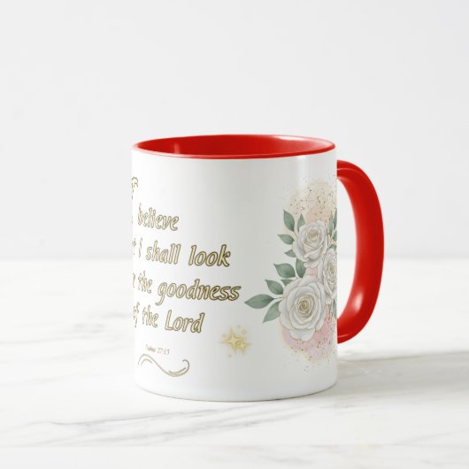 Christian Psalm 27:13 Coffee Mug Mok (Voorkant rechts)