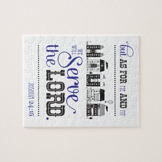 Christian Puzzle With The Bible Scriptur Joshua 24 Legpuzzel (Horizontaal)