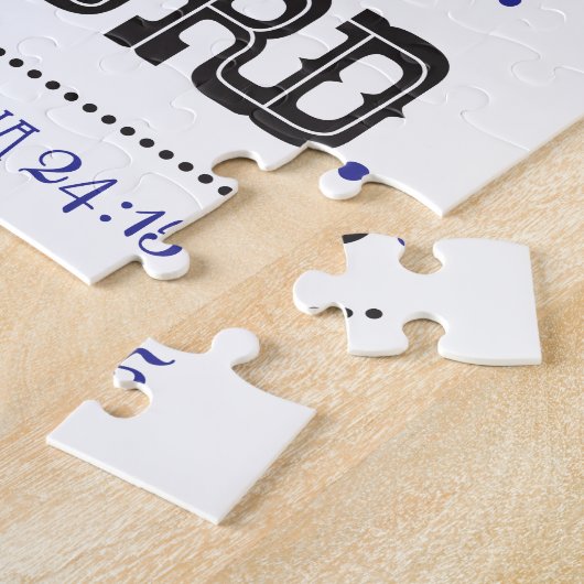 Christian Puzzle With The Bible Scriptur Joshua 24 Legpuzzel (Zijkant)