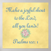 Christian Quote Make a Joyful Shout Poster (Voorkant)