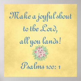 Christian Quote Make a Joyful Shout Poster